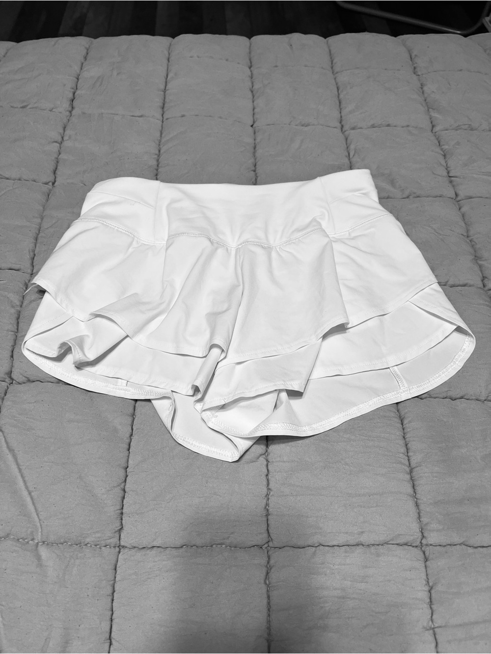 CALIA by Carrie Underwood White Layered Ruffle Skort
